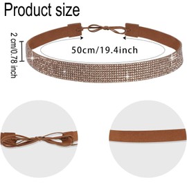 WADY 4 Pcs Cowboy Rhinestones Hat Band Bling, Adjustable Bling Cowgirl Hat Belt, Cowboy Hatband Jewelry Decoration Accessories for Women Men