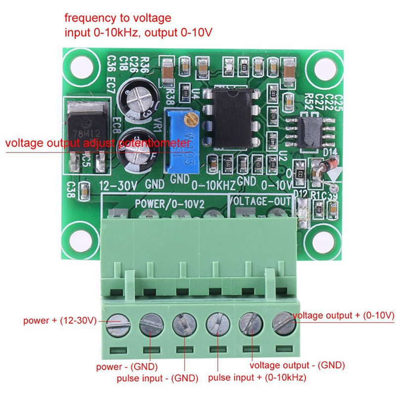 Frequency to Voltage 0-10Khz to 0-10V F/V Digital to Analog