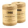 H&S Jute Twine String 600 Feet 6ply 3mm Thick Strong