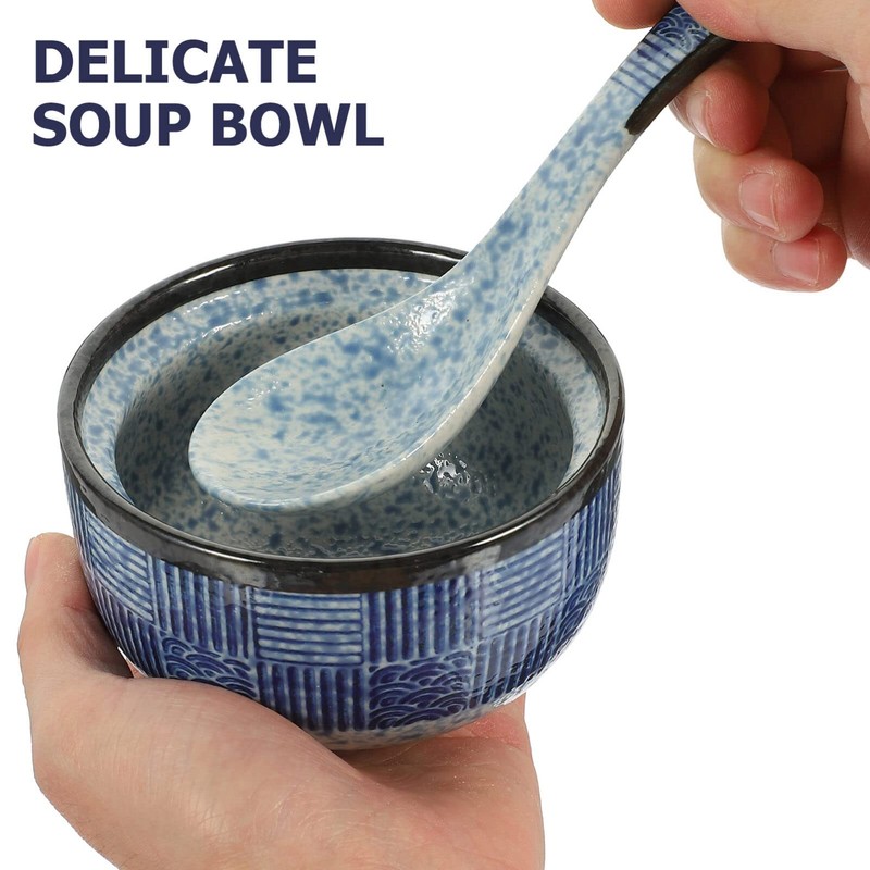Kichvoe 1 Set Japanese Soup Bowls Miso Soup Bowls With