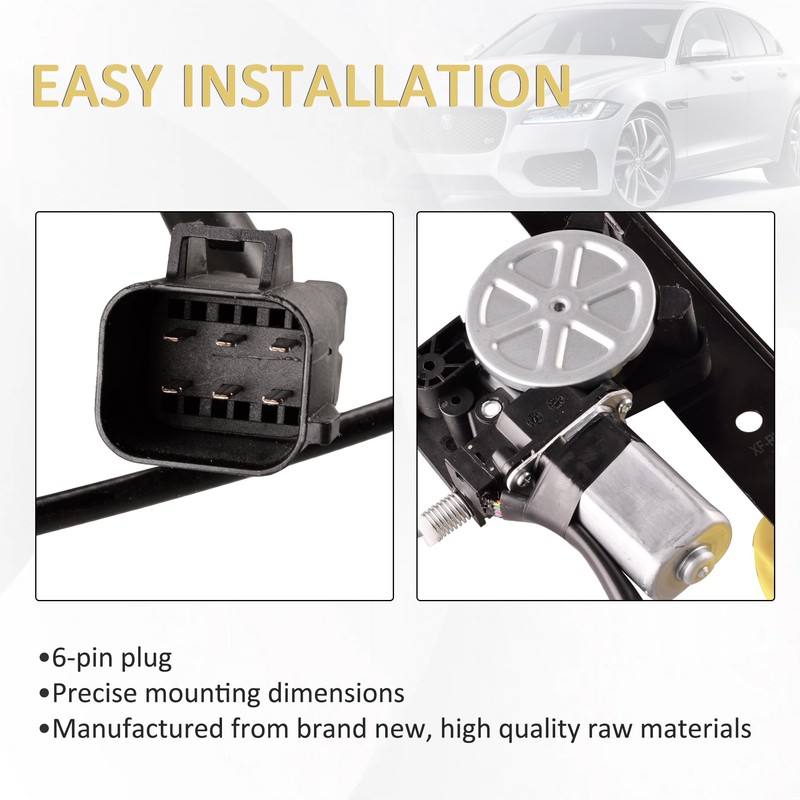 Predep Rear Left Driver Side Power Window Regulator with Motor