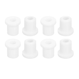 QUARKZMAN Pack of 46 White Rubber Grommets 1/4 Inch (6 mm) Drill Hole, 3/16 Inch (4 mm) ID Hole Top Hat Grommet Cable Grommet Rubber for Wiring, Automotive