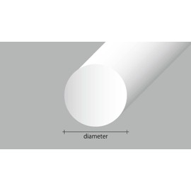 Evergreen 70EG214 Scale Model Plastic Rod, Rod, Diameter 0.1 inches (3.2 mm), Pack of 4, Model Material