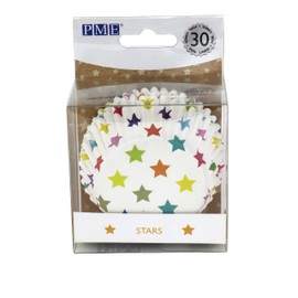 PME BC826 Stars Cupcake Cases, Foil Lined, Pk/30, Paper