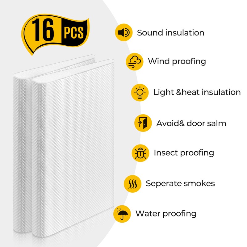 Zonon 16 Pieces Door Corner Seal Weatherstripping Exterior Door Frame