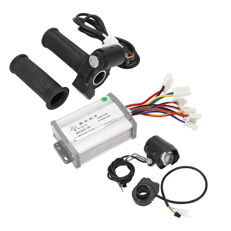 48V 1000W Brushed Motor Controller with Twist Throttle Handle Keys