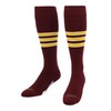 TCK Performance Baseball/Softball Socks (Maroon/White/Gold, Large)