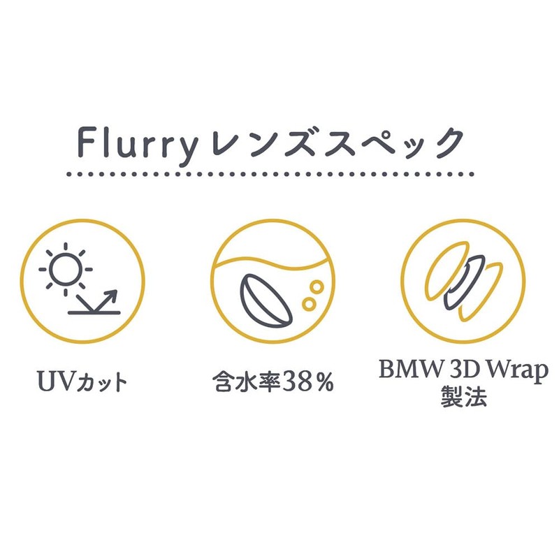 【 明日花キララ プロデュース 】カラコン フルーリー マンスリー Flurry 1month【 1箱3枚入 】PWR：-00.00／COLOR：スイカソーダ