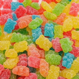 Guatemalan Gummy Bears 3 lb – Assorted Flavors (Orange, Peach, Cherry, Grape, Cranberry, Apple), Gelatin Based Gummies, Bulk Jelly Fruit Candy in Resealable Bag