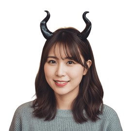 Silver & Style Headband Succubus Horns Devil Devil Devil Horns Cosplay Devil Little Devil Horns Cute Halloween (Black)