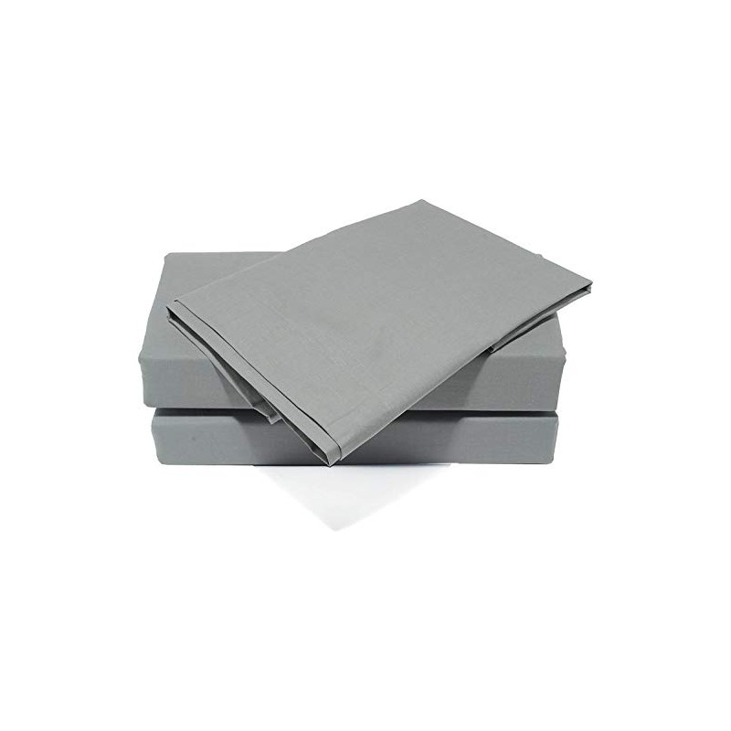 Extra Large Grey Pillowcase Pair "22 x 31"