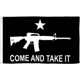 Liberty Or Death Come Take It Flag Black & White Rifle 3x5FT 2nd Amendment AR-15