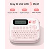 Pink Label Maker Machine-Vixic-D210S Label Makers,QWERTY Keyboard Labeler,Easy Handheld Portable