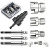 PVC Pipe Threader 7PCS Kit with Step Drill Bit, 1/2"