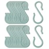 sourcing map 24 Pack S Shaped Hooks Plastic Hanger for