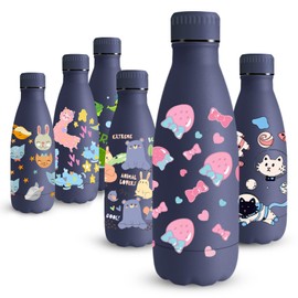 Vikaster MilkyBottle Thermos Flask, 0.35 ml Baby Thermos Flask, BPA-Free Drinking Bottle, Stainless Steel Drinking Bottle, Perfect for Children, Leak-Proof, Suitable for School, Camping, Outdoor