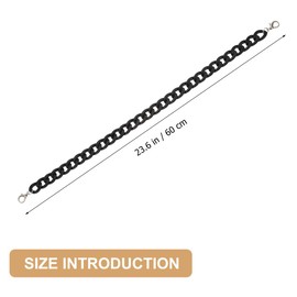 Healifty 1 Set of Chain Straps Handbag Chains Purse Chain Straps Shoulder Bag Replacement Straps with Silver Buckles Handbag Chains Accessories Women Purses Crossbody