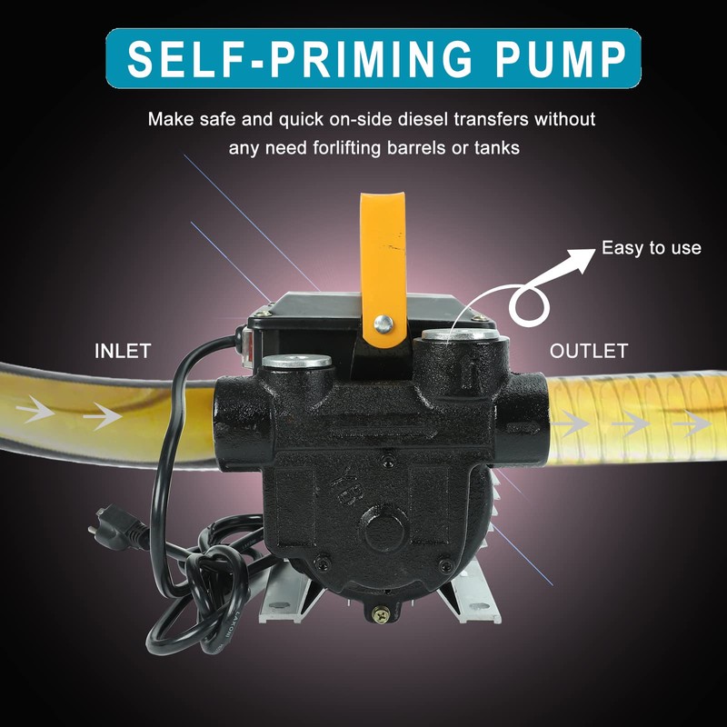 110V AC 550W Self Priming Electric Transfer Pump, 60L/min Oil