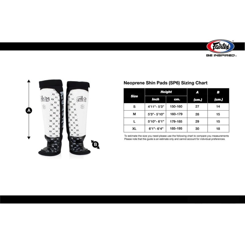 Fairtex SP6 Muay Thai Shin Guards for Men, Women, Kids