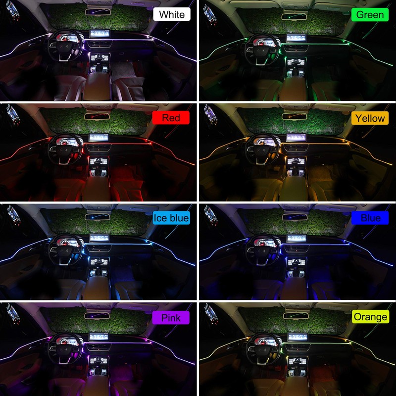 TABEN Car Interior Ambient Lighting Kits USB 3 Metre Fibre