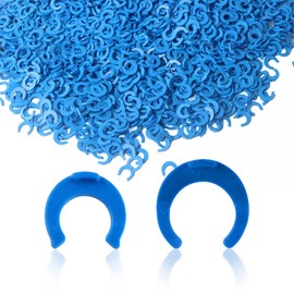 YXCCSE 100Pcs 1/4" and 50Pcs 3/8" Locking Clips Clamps Blue Locking Clips for RO Reverse Osmosis Water Filter Fittings, Locking Clips Clamps Quick Connector, PE Pipe Fitting Filter System Accessories