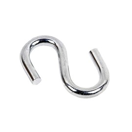 DOJA INDUSTRIAL S Hooks M5 Pack 25 Galvanised Steel Hooks for Hanging Tools, Kitchen Utensils, Coat Hooks for Hanging Clothes, Clothes Rail, Wardrobe Rail