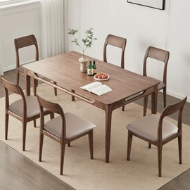 Genina Waterproof PU Leather Chair Seat Covers for Dining Chairs,Chair Seat Covers Set of 6, Stretchable Dining Room Chair Seat Covers for Chair Protector Slipcover for Kitchen