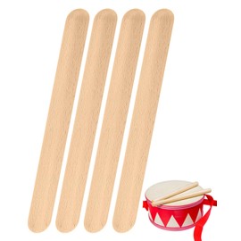 TPZORJX Pack of 4 20 cm Tonewood Musical Instrument Rhythm Sticks Made of Wood, Suitable for Schools, Bands, Professionals or Beginners of All Styles, Unpainted