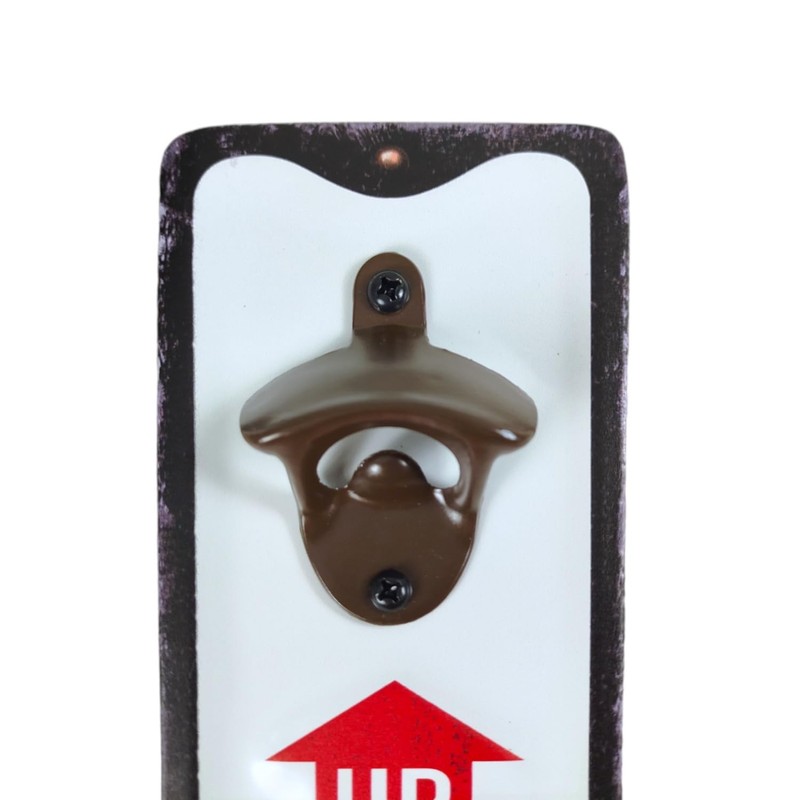 Retro Open Up Metal Wall Bottle Opener