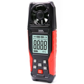 Handheld Anemometer Wind Speed Gauges Meter Measure for Wind Speed, Wind Temperature, Wind Chill, High Accuracy Digital Anemometer Air Flow Velocity Tester for with LCD Backlit,Data Hold, Max/Min