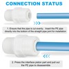 PATIKIL Water Filter Straight Connector 1/4" N PT Female x