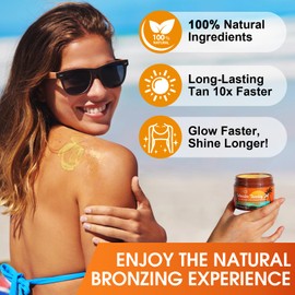 Intensive Tanning Gel, Tanning Accelerator Cream Gel, Brown Tanning Oil, Tanning Lotion for Tanning Beds or Outdoor Sun, Faster Tanning - 150ml/5 oz