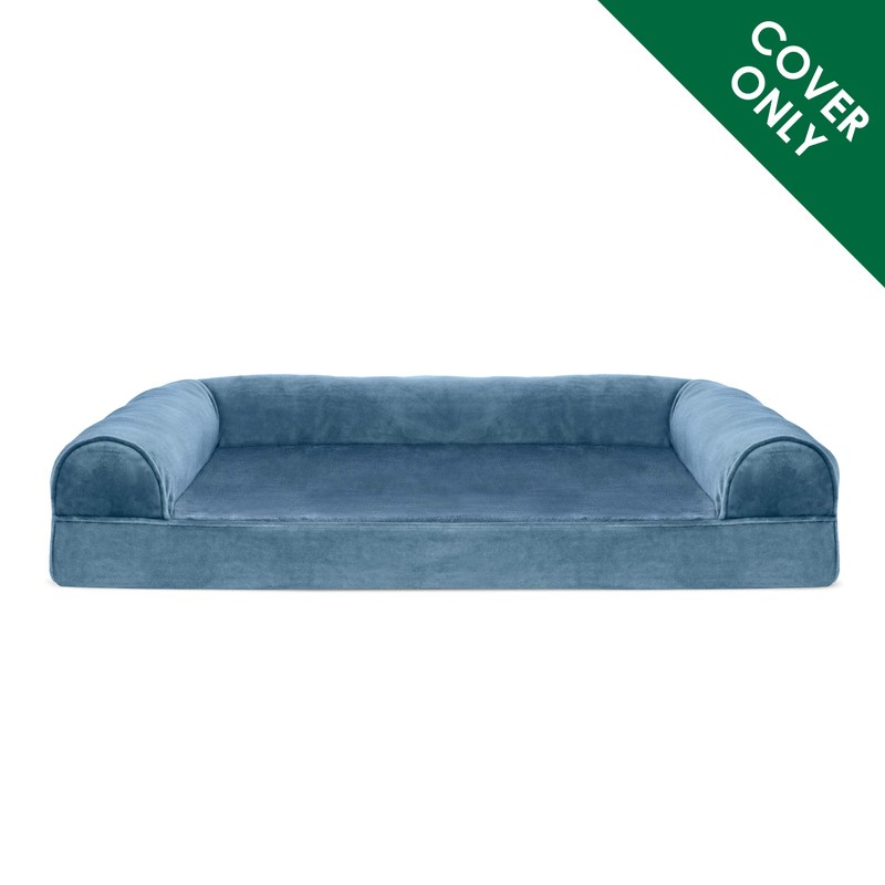 Furhaven Replacement Dog Bed Cover Faux Fur Velvet Sofa Style