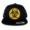 Armycrew 5 Panel Biohazard Circular Yellow Black Embroidered Patch Flat