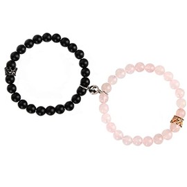 ShiQiao Spl Girlfriend Boyfriend Anniversary Birthday Gifts for Husband Wife Valentines Gifts for Her Him Matching Bracelets for Couples Magnetic Bracelets for Women Men 2 Pcs