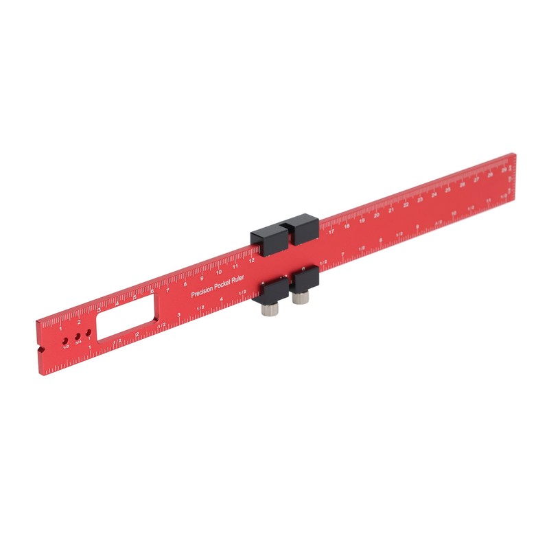 300mm Woodworking Scribing Ruler Aluminum Alloy Woodworking Pocket Slide Stop