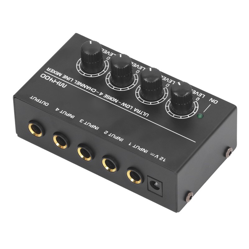4 Channel Mixer Black Ultra Low Noise 4 Channel Compact