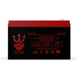 Neptune Power Products Brand NT1270 12v 7ah Rechargeable Sealed Lead Acid Battery - Leak-Proof SLA Replacement Battery for Solex BD127 SB1270 Alarm Back Up