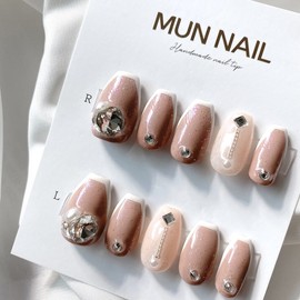 Creaming nail tipcolor changeable - long point / 크리밍 네일팁색상변경가능 - 롱포인트