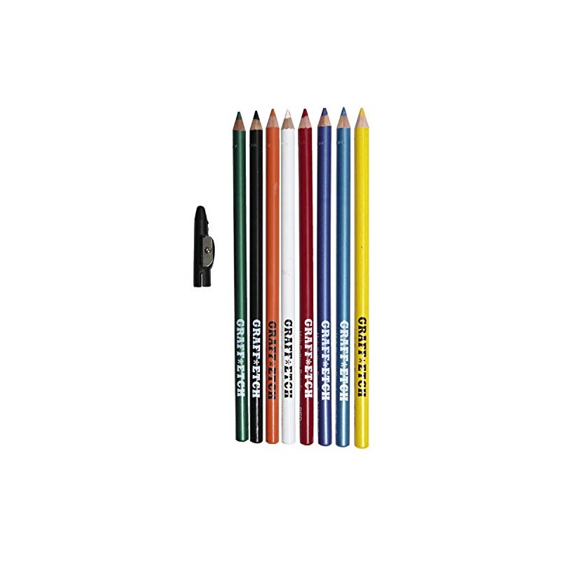 Graff Etch Hair Pattern Pencils 8 Piece Set