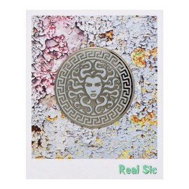 Real Sic Medusa Enamel Pin - Greek Mythology Pin - Fashionable, Occult, Witchy, Feminist Lapel Pin for hats, Backpacks, Jackets, Bags & Tops (Gold Metal)