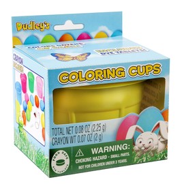 Dudley's Easter Coloring Cups - 3.5" x 3.5" x 4" | Assorted Colors | Pack of 5