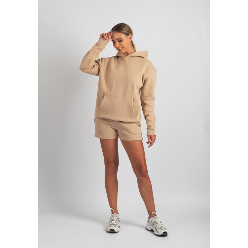 Carlheim Harper Lounge Women's Sweat Shorts, tan, XL