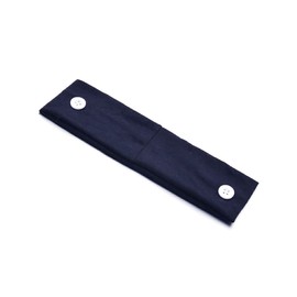Button Headband Holder Good Elasticity Scarf Headcloth Sweat Absorption, Navy with Buttons