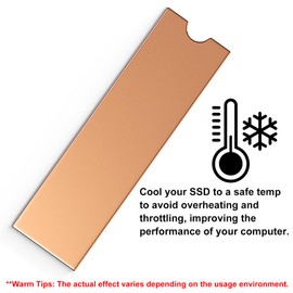 LDPCSJ M.2 Heatsink Copper, Laptop NVMe M.2 Heatsink with Nano Thermal Pads 2280 SSD Heatsink Cooler for for 2280 M2 SSD Laptop (2pcs)