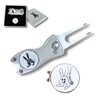 ITAZURA USAGI Golf Golf Marker & Green Fork (Silver) Competition