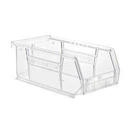 Hudson Exchange 7-1/2" x 4" x 3" (12 Pack) Plastic Stackable Storage Bin and Hanging Container, Crystal Clear