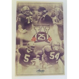 WASHINGTON HUSKIES National Champs 25th Anniversary 2 Sided Poster UW Football
