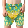 Little BoysSport Beach Quick DryDrawstring Board ShortsYellow Green BananaSwim Trunks6