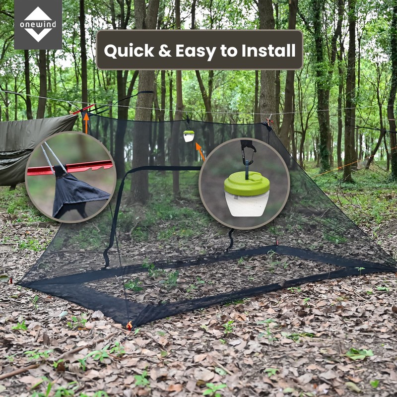 Onewind Premium Camping Shelter Bugnet, Ultralight No-See-Um Breathable Mesh Mosquito